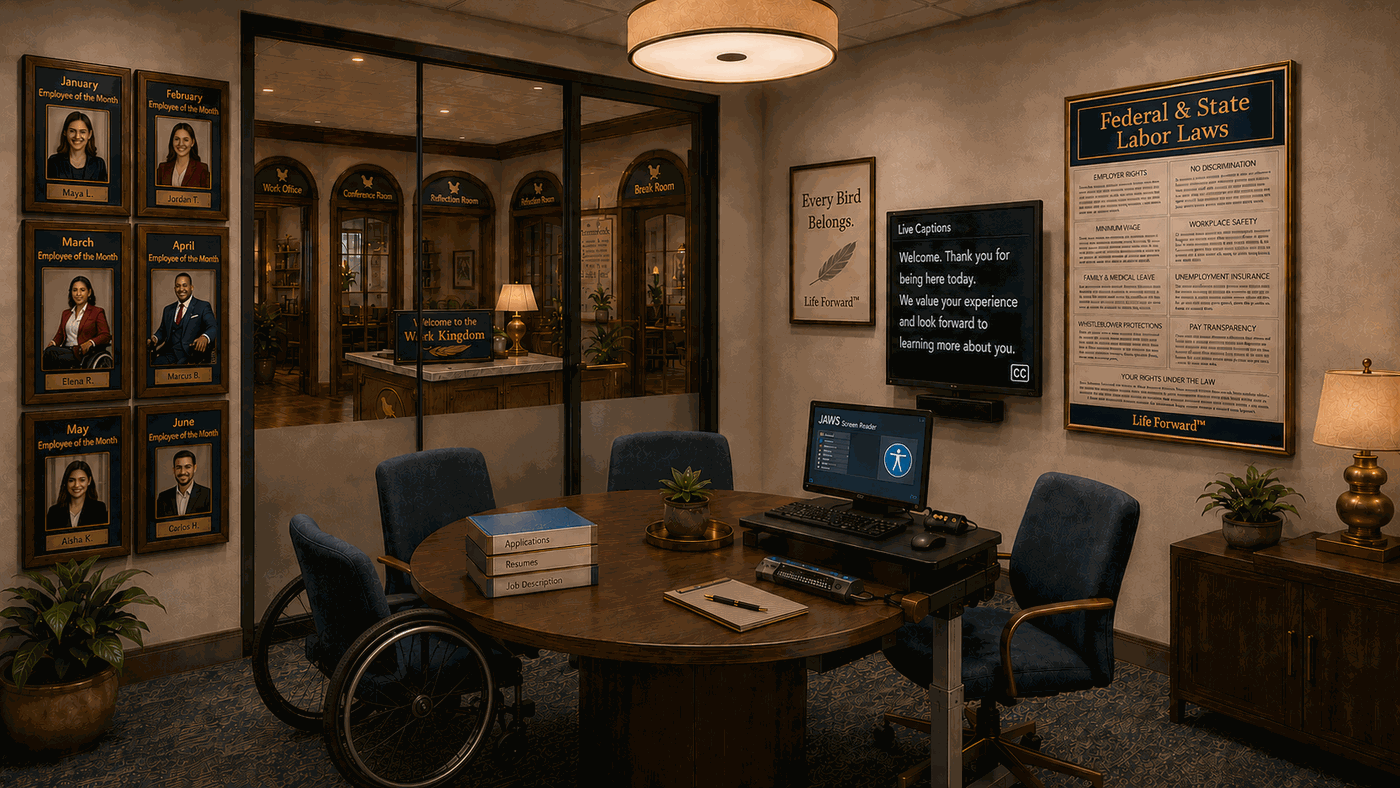 Workplace Foundations interview scene